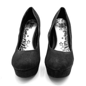 Brash Black High Heel Platform Shoes 7.5